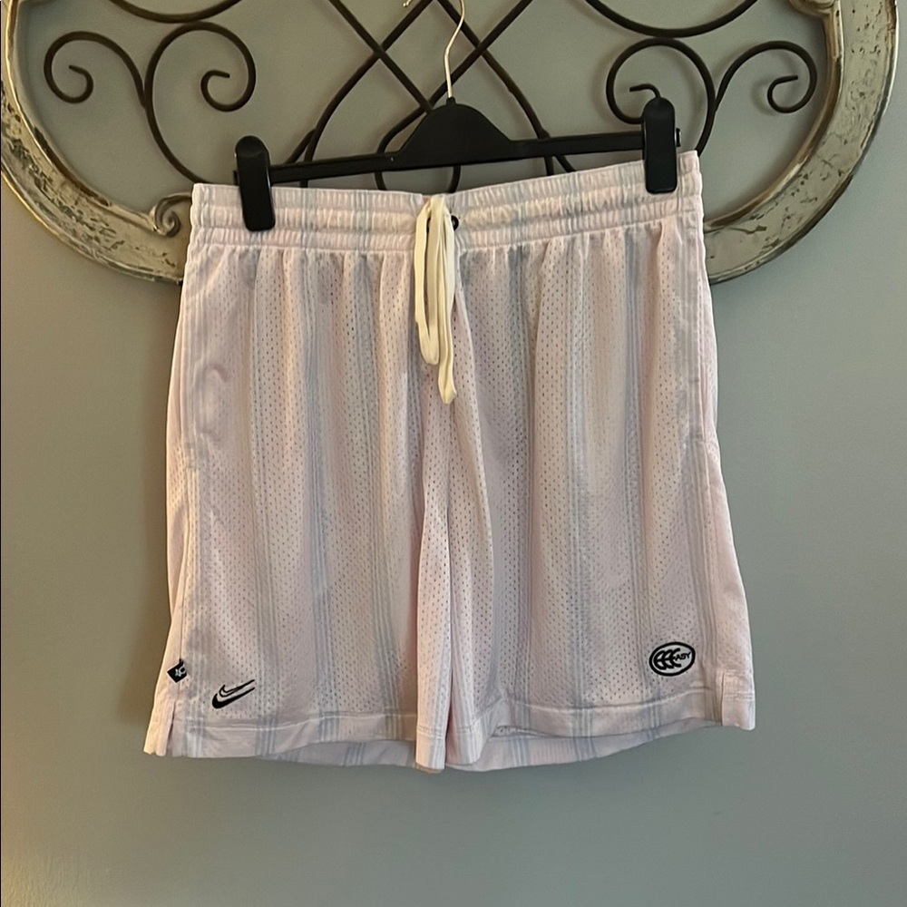 Nike Pink and White Kevin Durant Easy Money Athletic Shorts
